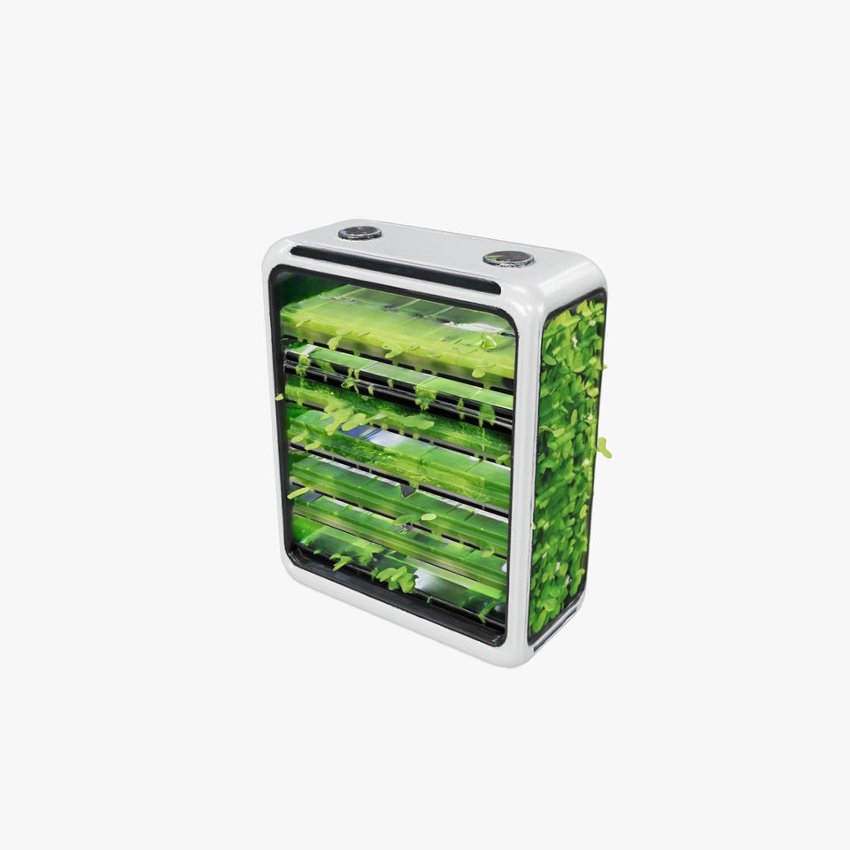 High-Tech Vertical Garden Model Pack with Adjustable Cultivation Pods